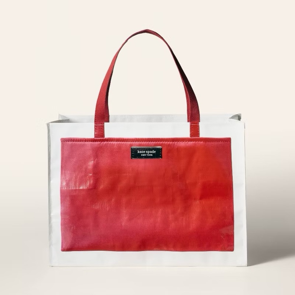 kate spade new york x Target Red/White nwt on hand large tote bag